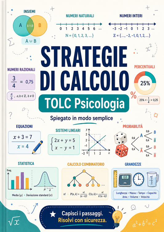 STRATEGIE DI CALCOLO - GUIDA COMPLETA PER IL TOLC PSICOLOGIA